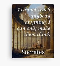 Socrates Teaching Philosophical Quote Canvas Print
