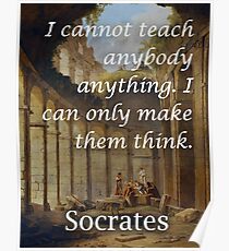Philosophisches Zitat des Sokrates-Unterrichts Poster