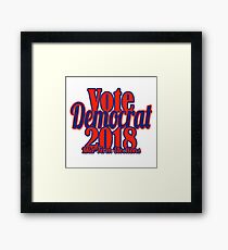 Vote Democrat 2018 Framed Print