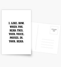 Voice Pause Postcards