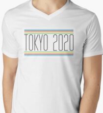 Tokio 2020 T-Shirt mit V-Ausschnitt für Männer