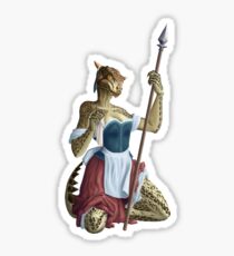 Lusty Argonian Maid Pinup 1 Sticker