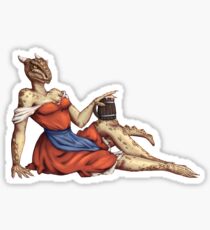 Lusty Argonian Maid Pinup 6 Sticker