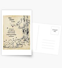 winnie the pooh - how lucky i am Postcards