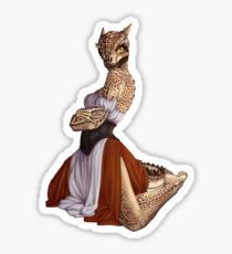 Lusty Argonian Maid Pinup 9 Sticker
