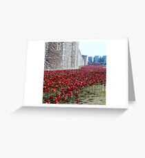 Sea of poppies -Tower of London Greeting Card