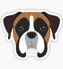 Boxer-Hundeporträt-Illustration Sticker