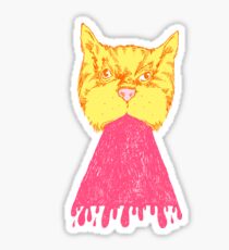 Pink Cat Vomit Sticker