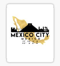 Pegatina CIUDAD DE MÉXICO MÉXICO SILUETA CINE MAP ARTE