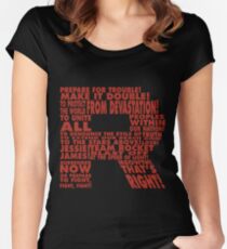 Team Rocket R Typography Women's Fitted Scoop T-Shirt