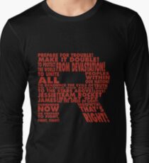 Team Rocket R Typography Long Sleeve T-Shirt