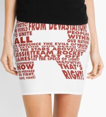 Team Rocket R Typography Mini Skirt