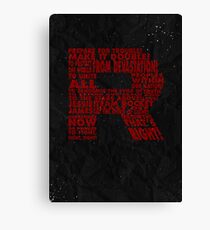 Team Rocket R Typography Canvas Print