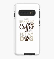 Kaffee & Haustier mein Hund Hülle & Klebefolie für Samsung Galaxy