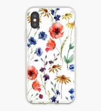 Wildblumen-Aquarell iPhone-Hülle & Cover