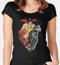 Flower Heart Spring Women's Fitted Scoop T-Shirt