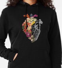 Blumen-Herz-Frühling Leichter Hoodie
