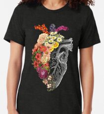 Blumen-Herz-Frühling Vintage T-Shirt