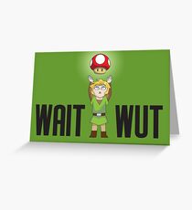 Zelda/Mario - Wait WUT Greeting Card