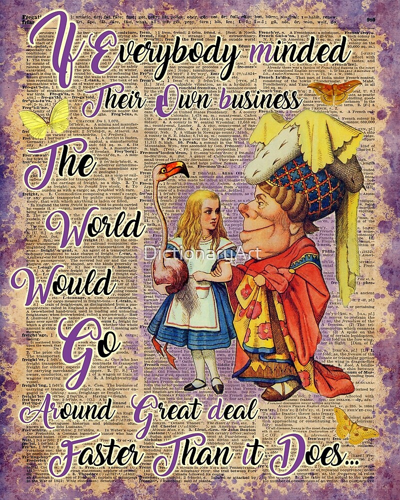 "Alice with The Duchess Vintage Dictionary Art" by DictionaryArt
