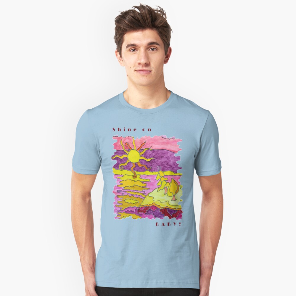 SUNSET OCEAN SEASCAPE - SHINE ON BABY! Slim Fit T-Shirt