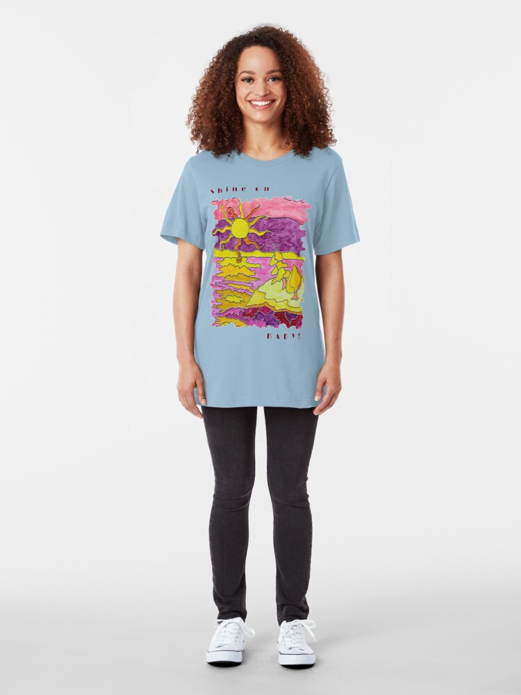 Alternate view of SUNSET OCEAN SEASCAPE - SHINE ON BABY! Slim Fit T-Shirt