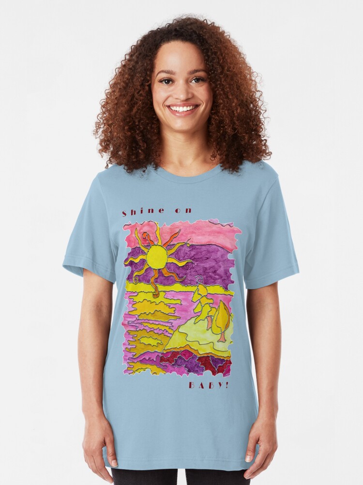 Alternate view of SUNSET OCEAN SEASCAPE - SHINE ON BABY! Slim Fit T-Shirt