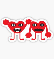 Red monstrous Sticker