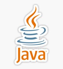 Pegatina Logotipo de Java con texto