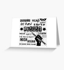 Resist Greeting Card