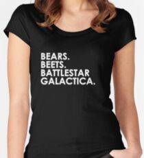 Bears, Beets, Battlestar Galactica. Women's Fitted Scoop T-Shirt