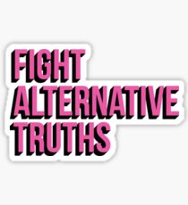 Pegatina Lucha contra las verdades alternativas (rosa)