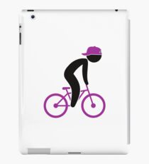 A cyclist doing tricks on his bike iPad Case/Skin