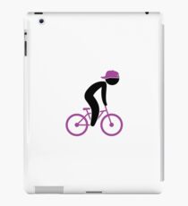 A cyclist doing tricks on his bike iPad Case/Skin