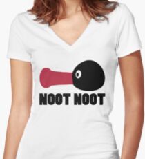 NOOT NOOT Women's Fitted V-Neck T-Shirt