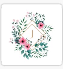 Watercolor J Sticker