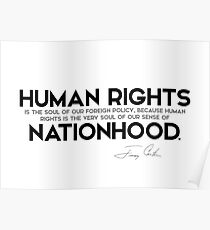 human rights, foreign policy - jimmy carter Poster