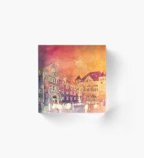 sunset in Poznan Acrylic Block