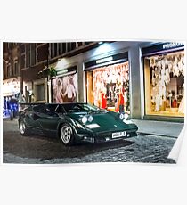 Green Countach 25th Anniversary Poster