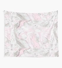 Rosa und grauer Marmordruck Wandbehang