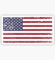 Vintage Look Stars and Stripes American Flag Sticker