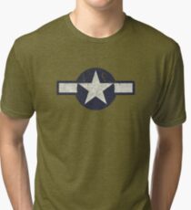 Vintage Look USAAF Roundel Graphic Tri-blend T-Shirt