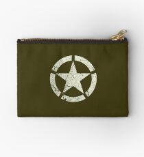 Vintage Look US Army White Star Emblem Studio Pouch