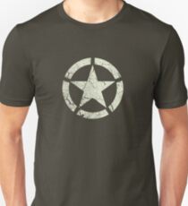 Vintage Look US Army White Star Emblem Unisex T-Shirt