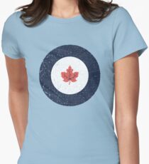 Vintage Look WW2 Royal Canadian Air Force Roundel Women's Fitted T-Shirt