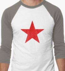 Camiseta ¾ bicolor para hombre Vintage Look Russian Red Star