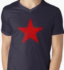 Vintage Look Russian Red Star Men's V-Neck T-Shirt