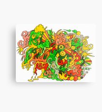 Psychedelic Groovy Fun Metal Print