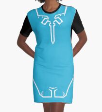 Link's Breath of the Wild Champion Shirt Blue Tunic Graphic T-Shirt Dress
