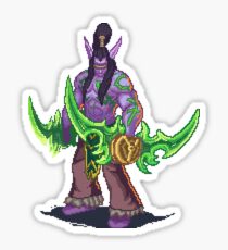 Pixel Illidan Stormrage Sticker